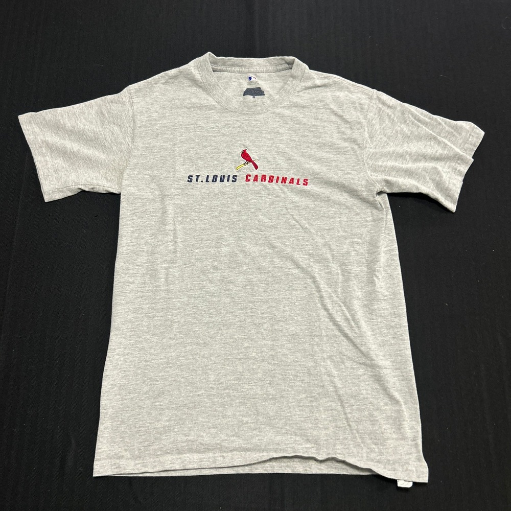 MLB St. Louis Cardinals T-Shirt Mens Medium Gray Short Sleeve Logo Tee